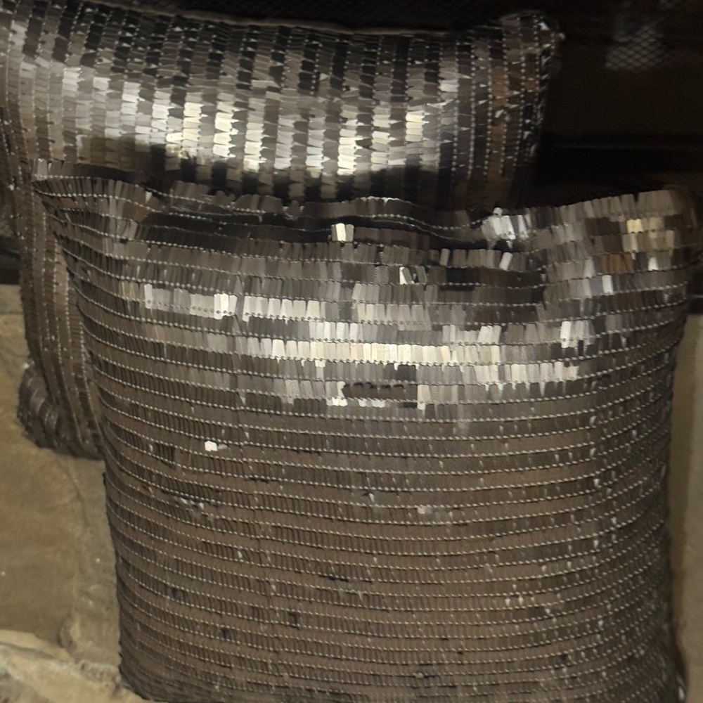 Shimmering Sequin Throw Pillows 11x11